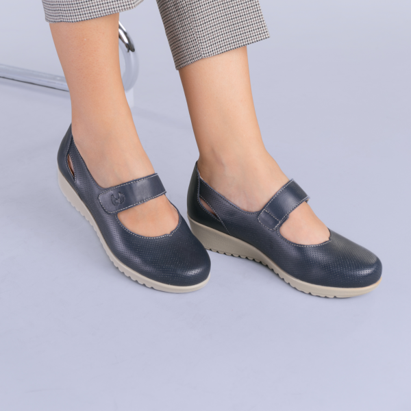 Всекидневни обувки от естествена кожа Lavia тъмно сини, 2 - Kalapod.bg